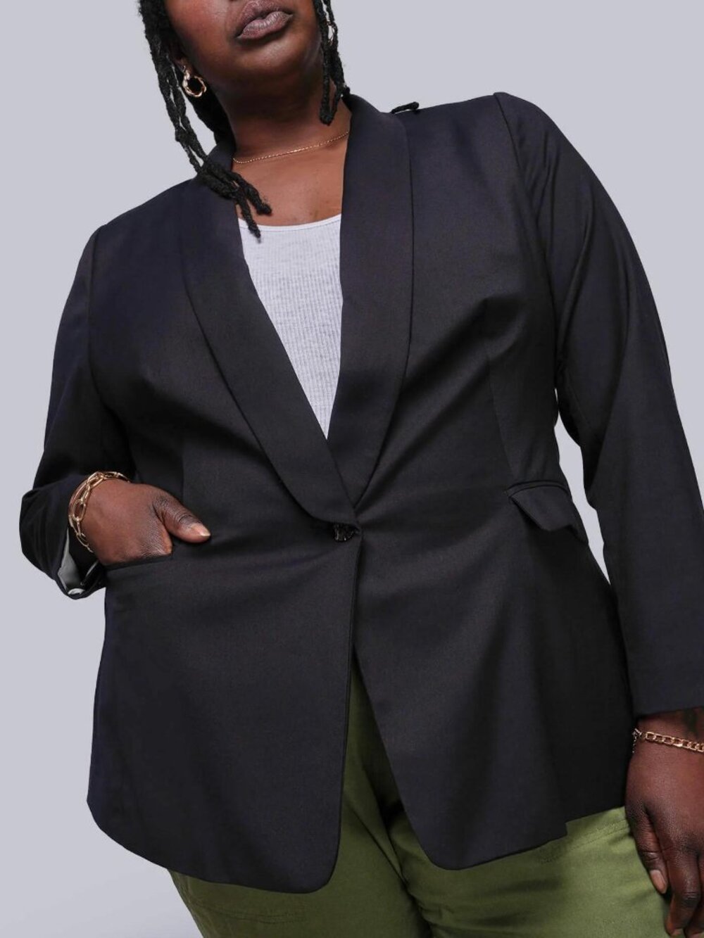 Wildfang The Empower Tux Blazer black unisex 3X 1-button suit jacket classic